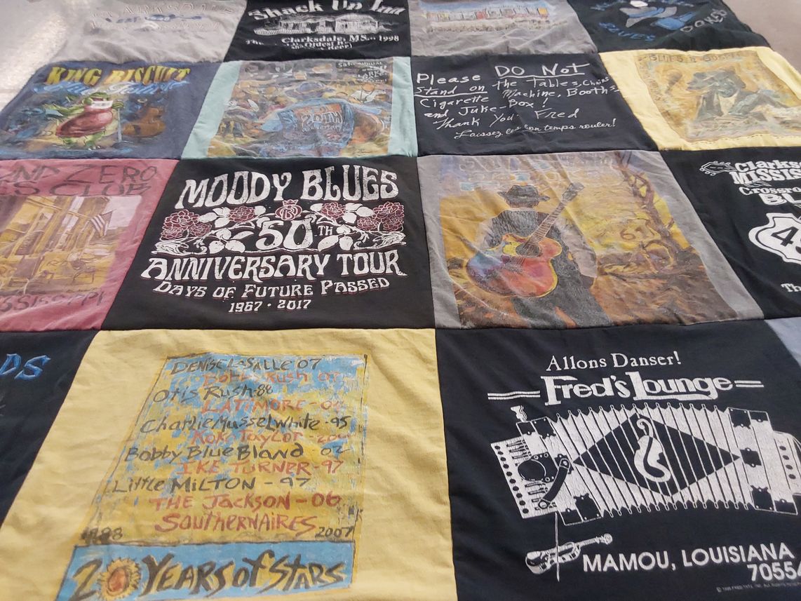 T-shirt quilt from denis lasalle high school by Shirley from CA