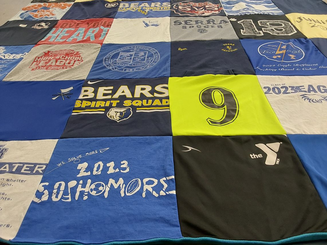 T-shirt quilt from serra high school by Anastacia from CA
