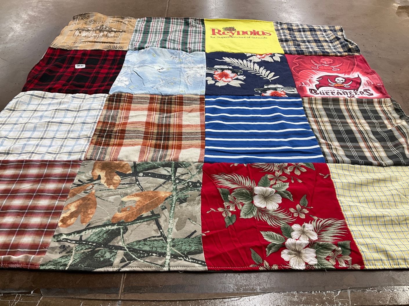 T-shirt quilt featuring tampa bay buccaneers by Michael from FL
