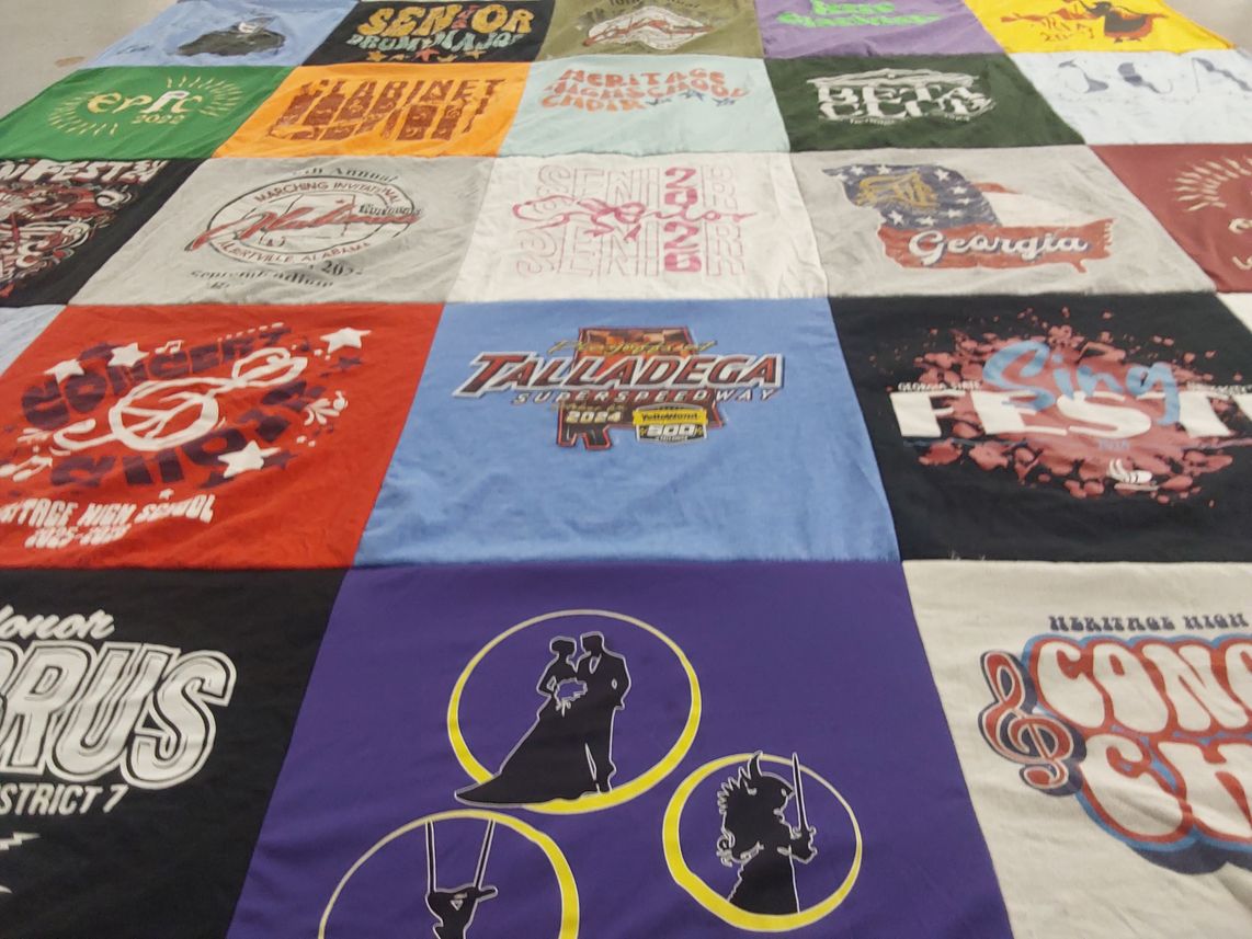 T-shirt quilt from heritage high school by Lydia from GA