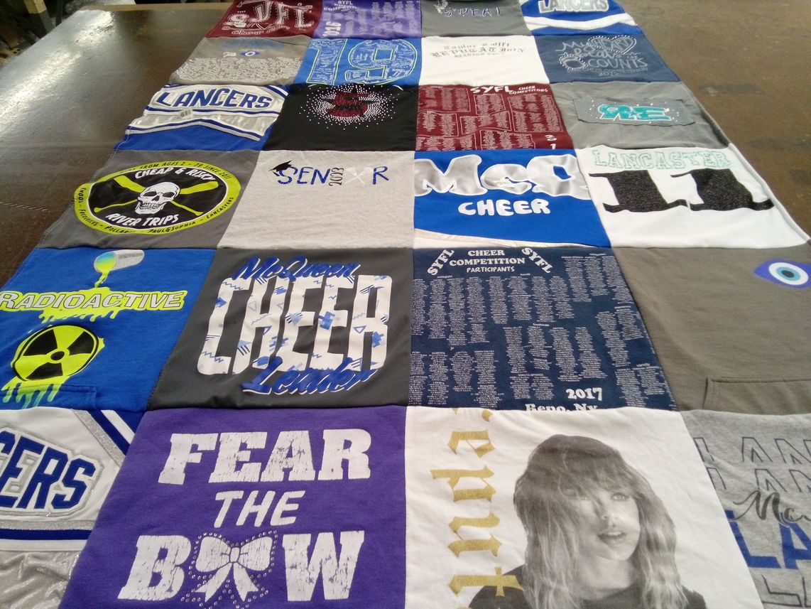 T-shirt quilt from lancaster high school by Suzanne from NV