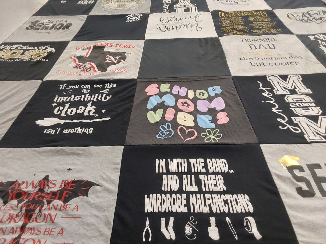 T-shirt quilt from gonzales high school by Michelle from TX