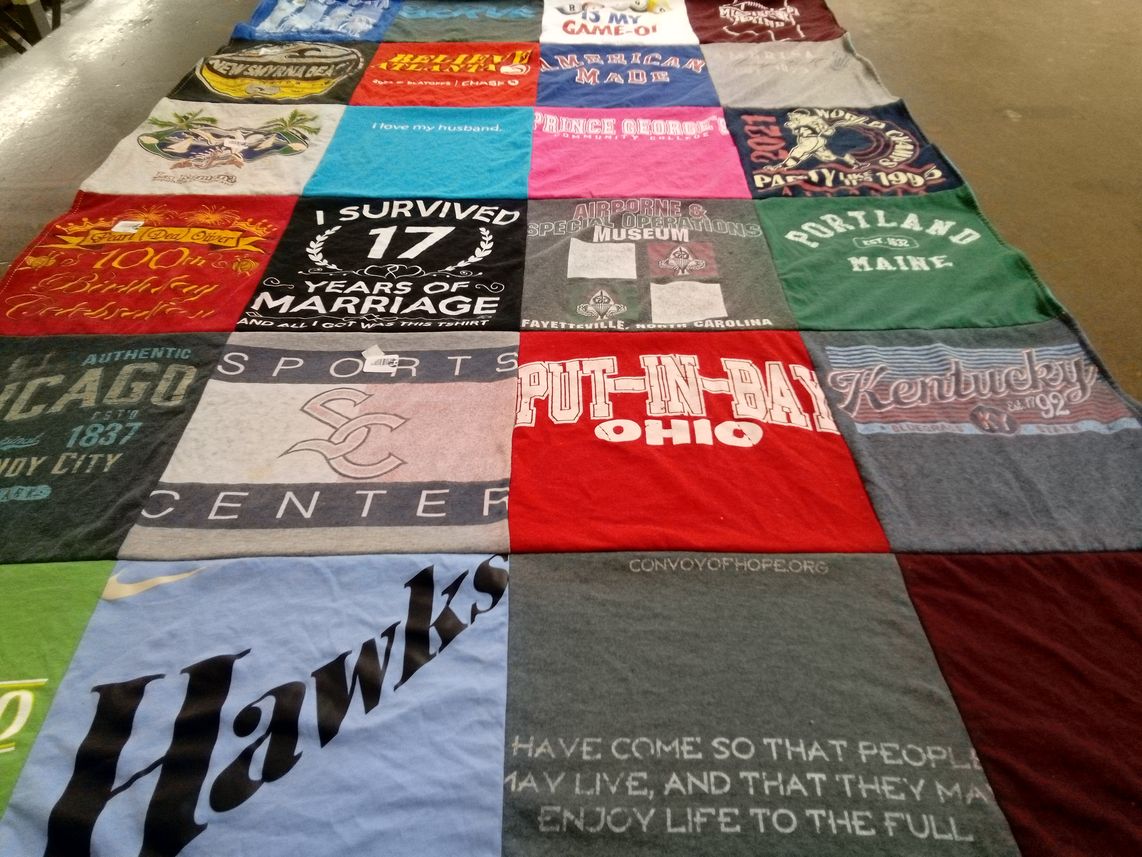 T-shirt quilt featuring hawks by ShaWanda from MD