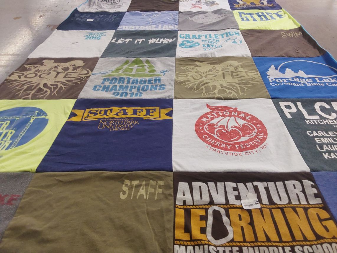 T-shirt quilt from north park university by Kayla from IL