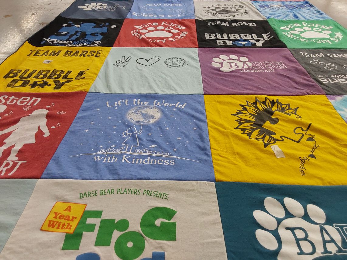 T-shirt quilt featuring team barse, team rossi by Rachel from NJ