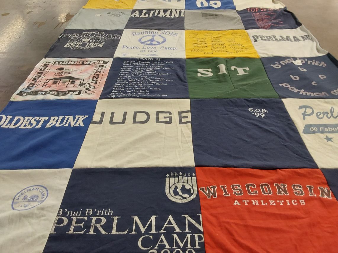T-shirt quilt from perlman camp by Lauren from NY