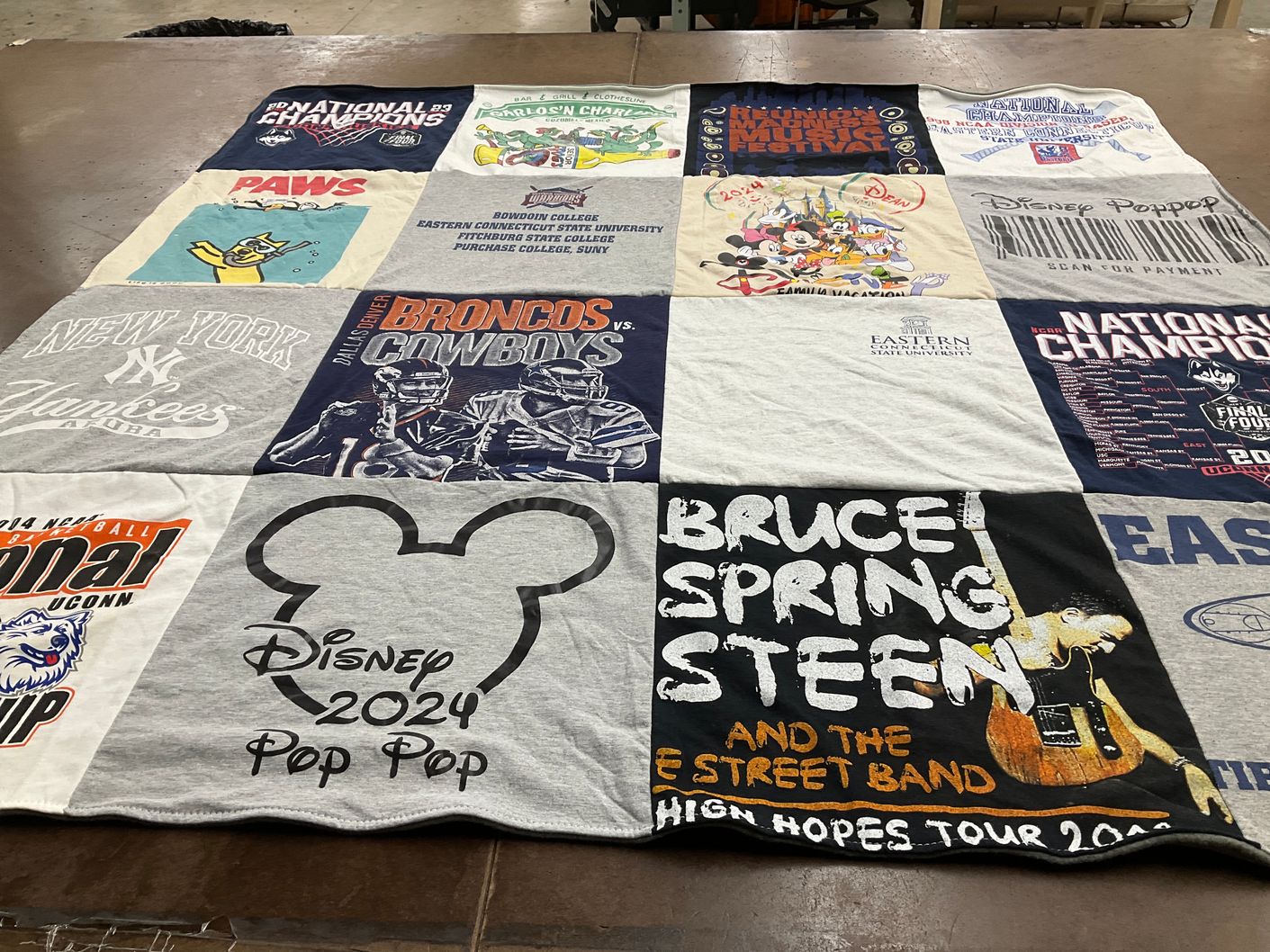 T-shirt quilt featuring new york yankees, dallas cowboys by Marie from CT
