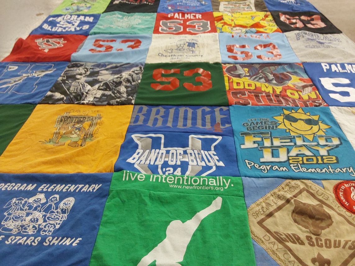 T-shirt quilt from pegram elementary school by Liesl from TN