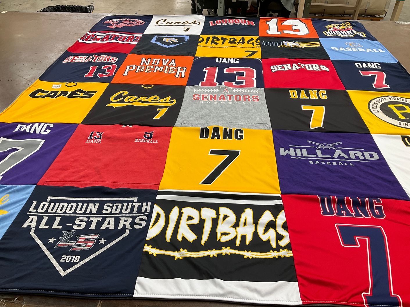T-shirt quilt featuring loudoun south all-stars, nova premier by Tony from VA