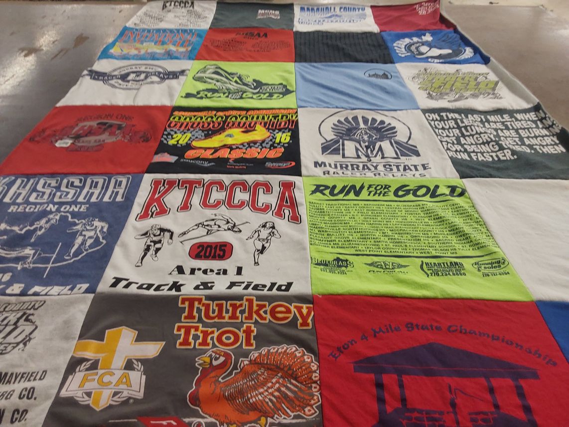 T-shirt quilt from murray state university by Lesley from KY