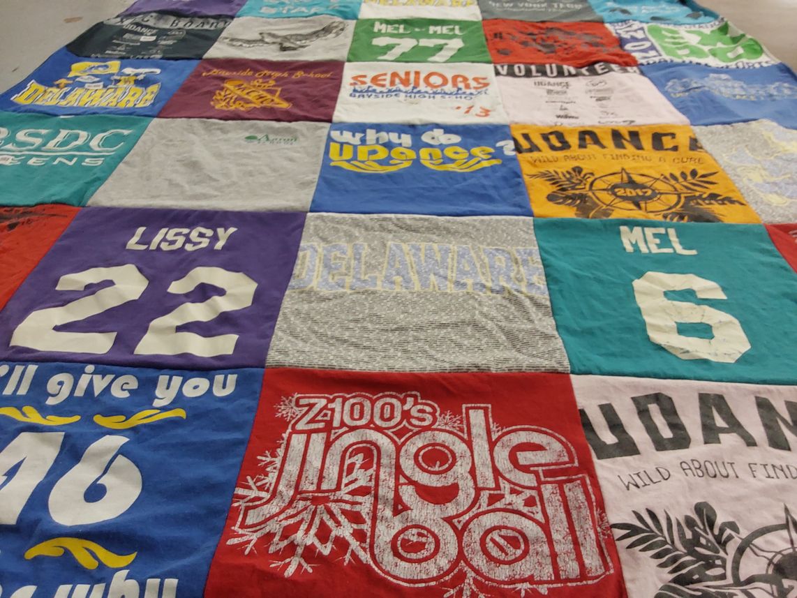 T-shirt quilt from brayside high school by Melissa from NY