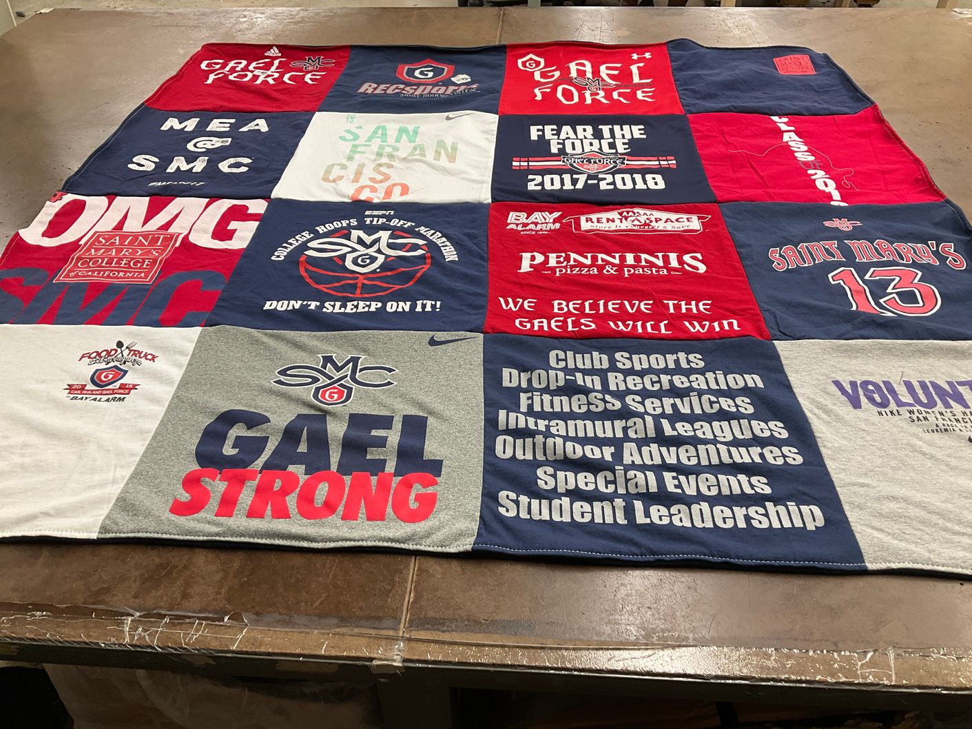 T-shirt quilt featuring gael force by Terri from CO