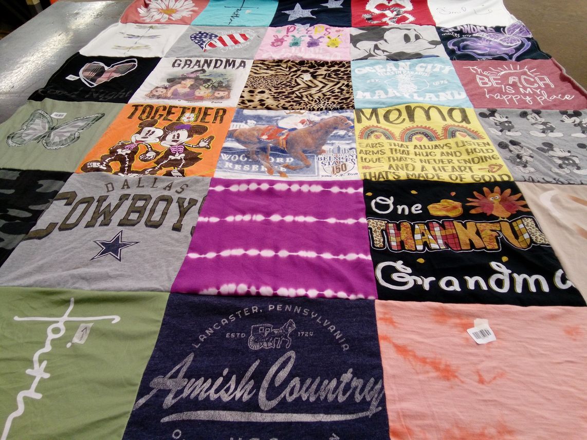 T-shirt quilt featuring dallas cowboys by Billy from NY