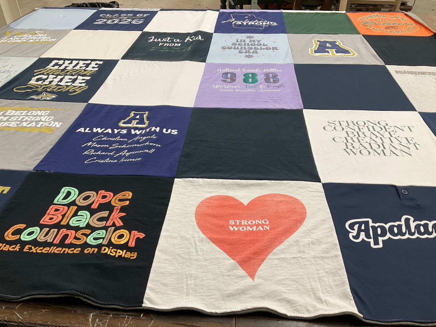 T-shirt quilt from appalachian state university by Pam from GA