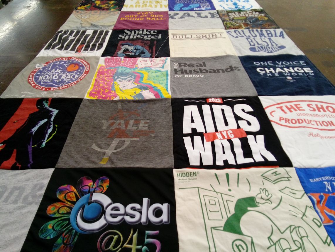 T-shirt quilt from yale university by Marcus from NY