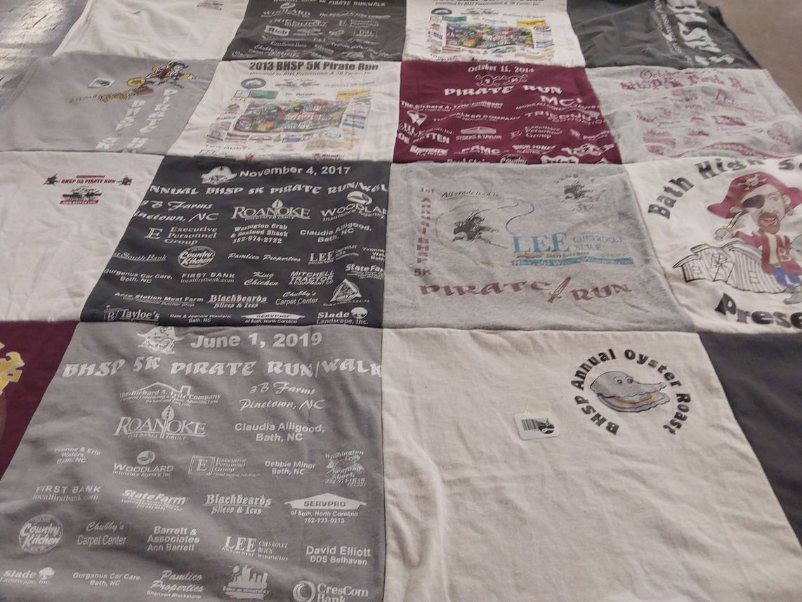 T-shirt quilt from bath high school by Seth from NC