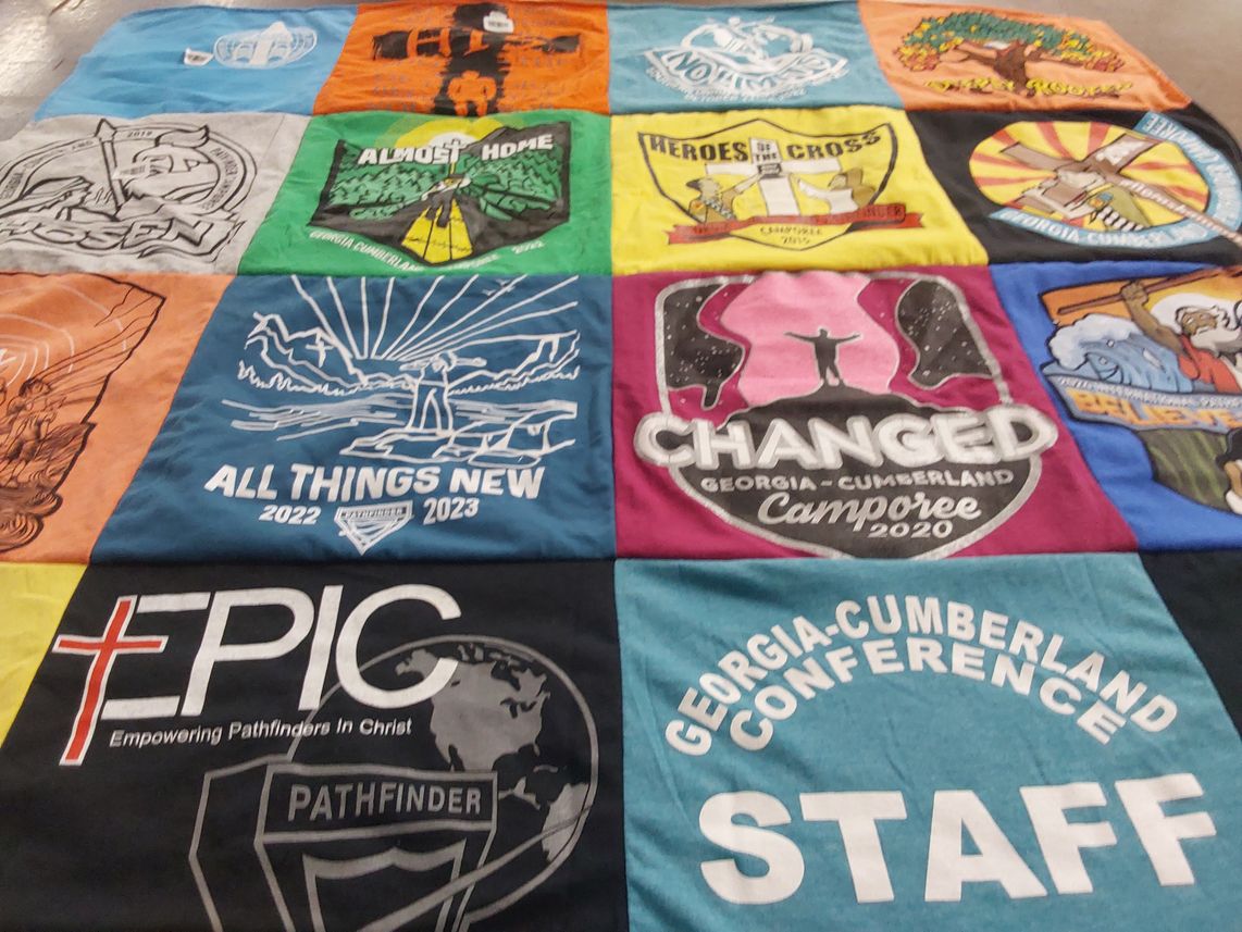 T-shirt quilt with youth, camps themes by Fernando from TN