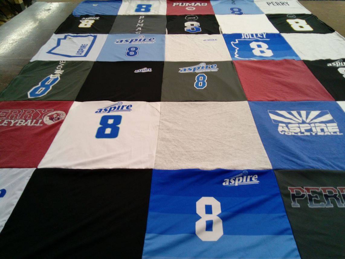 T-shirt quilt from gerry high school by Anne from AZ
