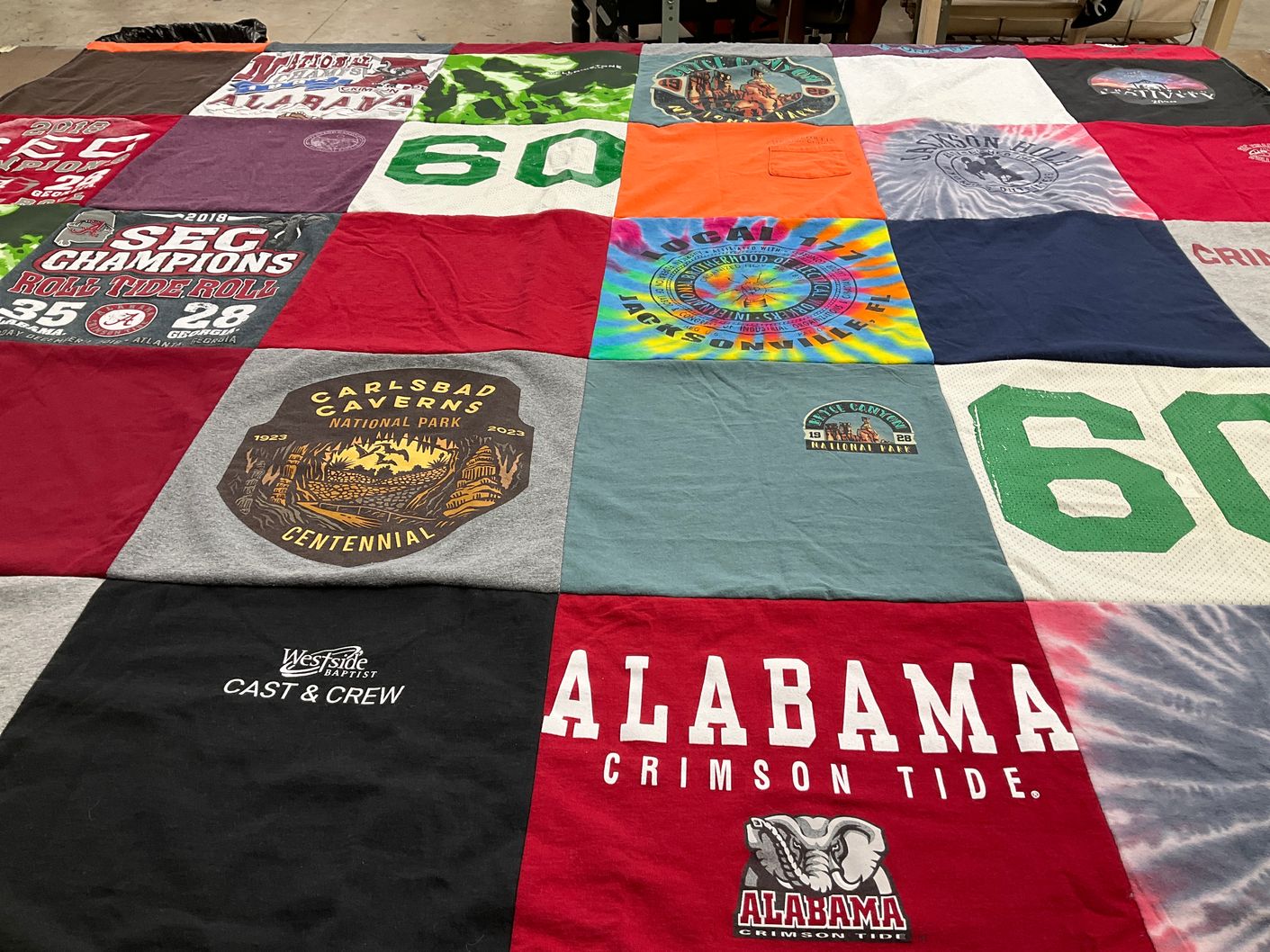 T-shirt quilt featuring alabama crimson tide by Ann from FL