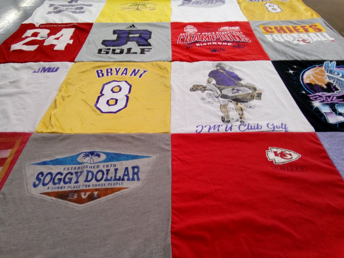 T-shirt quilt featuring kansas city chiefs by Kristi from VA