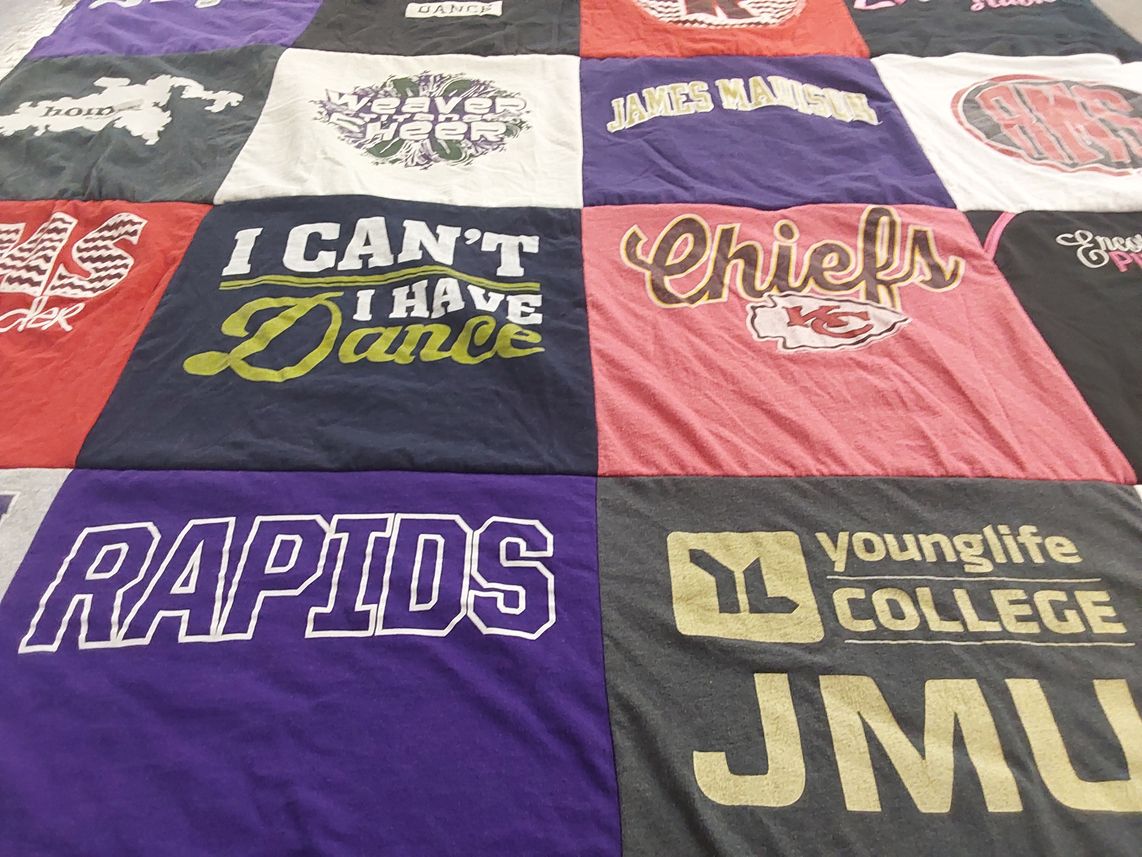 T-shirt quilt featuring kansas city chiefs by Kristi from VA