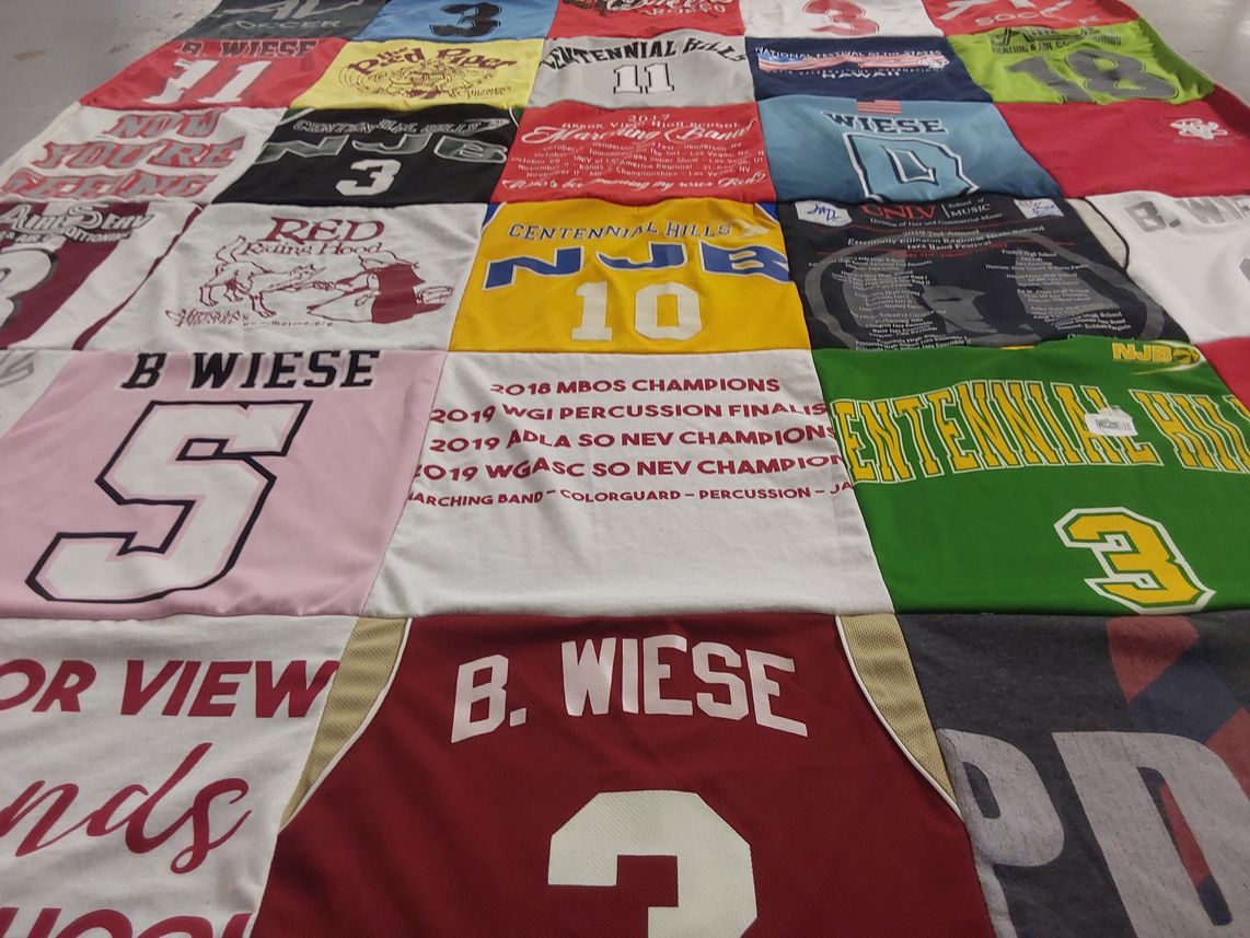 T-shirt quilt from centennial hills high school by Kristine from NV