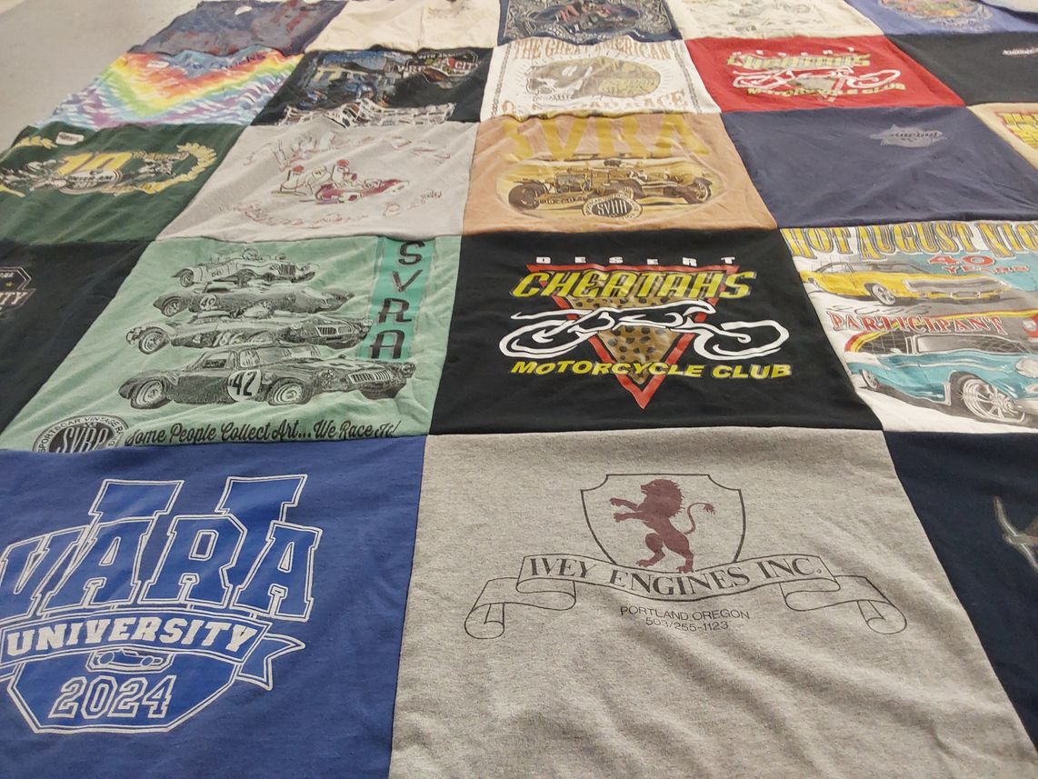 T-shirt quilt from vara university by Laurie from NV