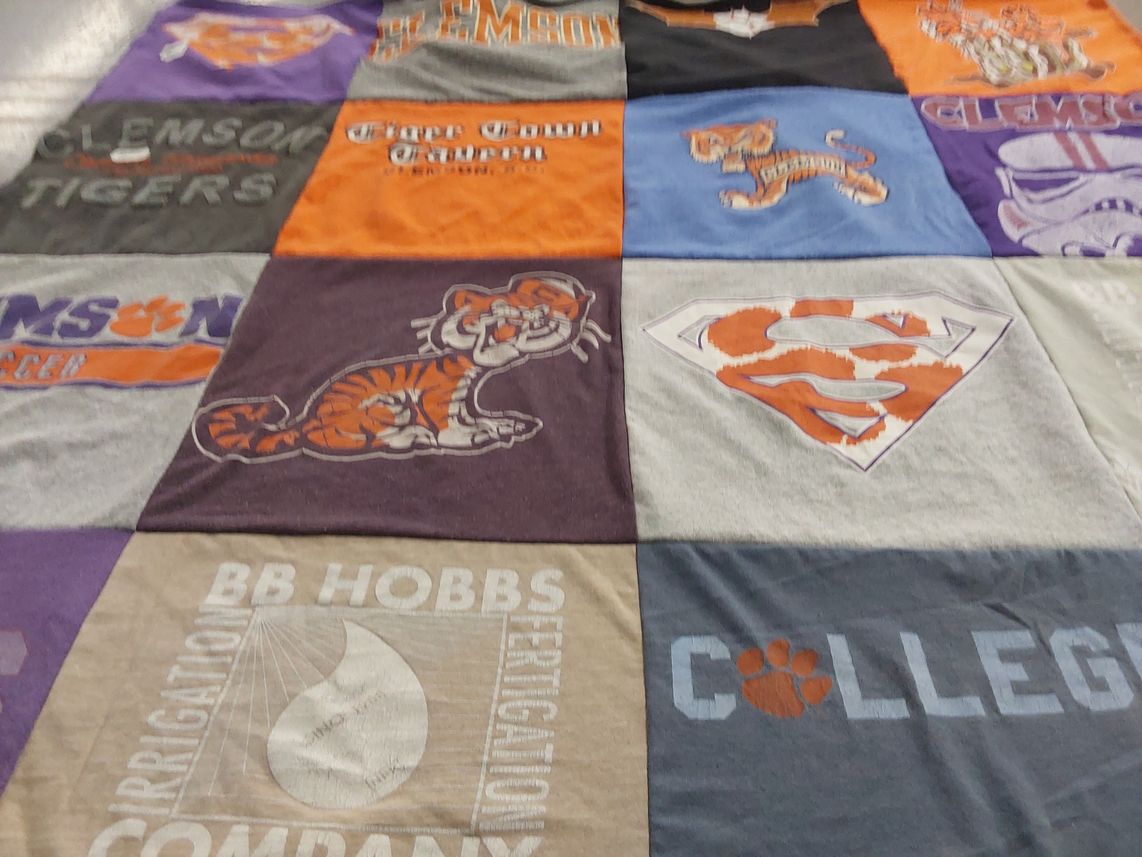 T-shirt quilt featuring clemson tigers by John from SC