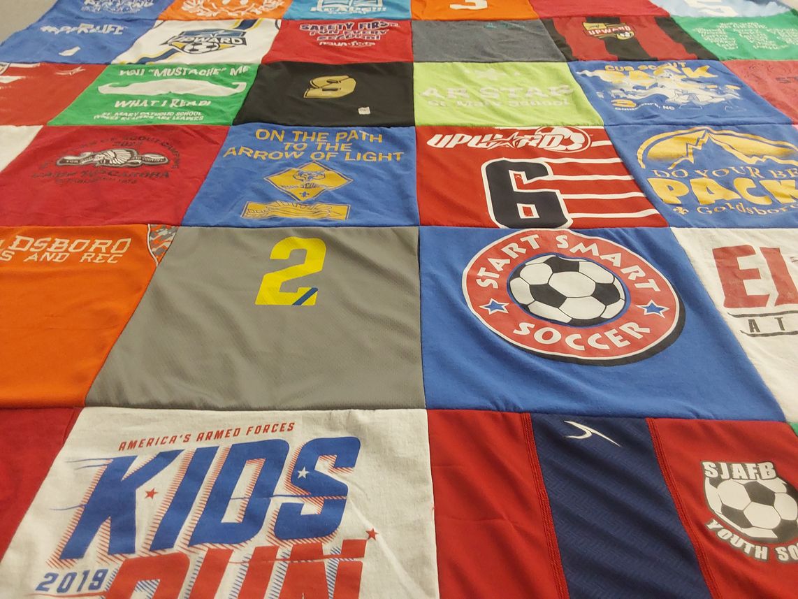 T-shirt quilt featuring sjafb youth soccer by Tonya from NC
