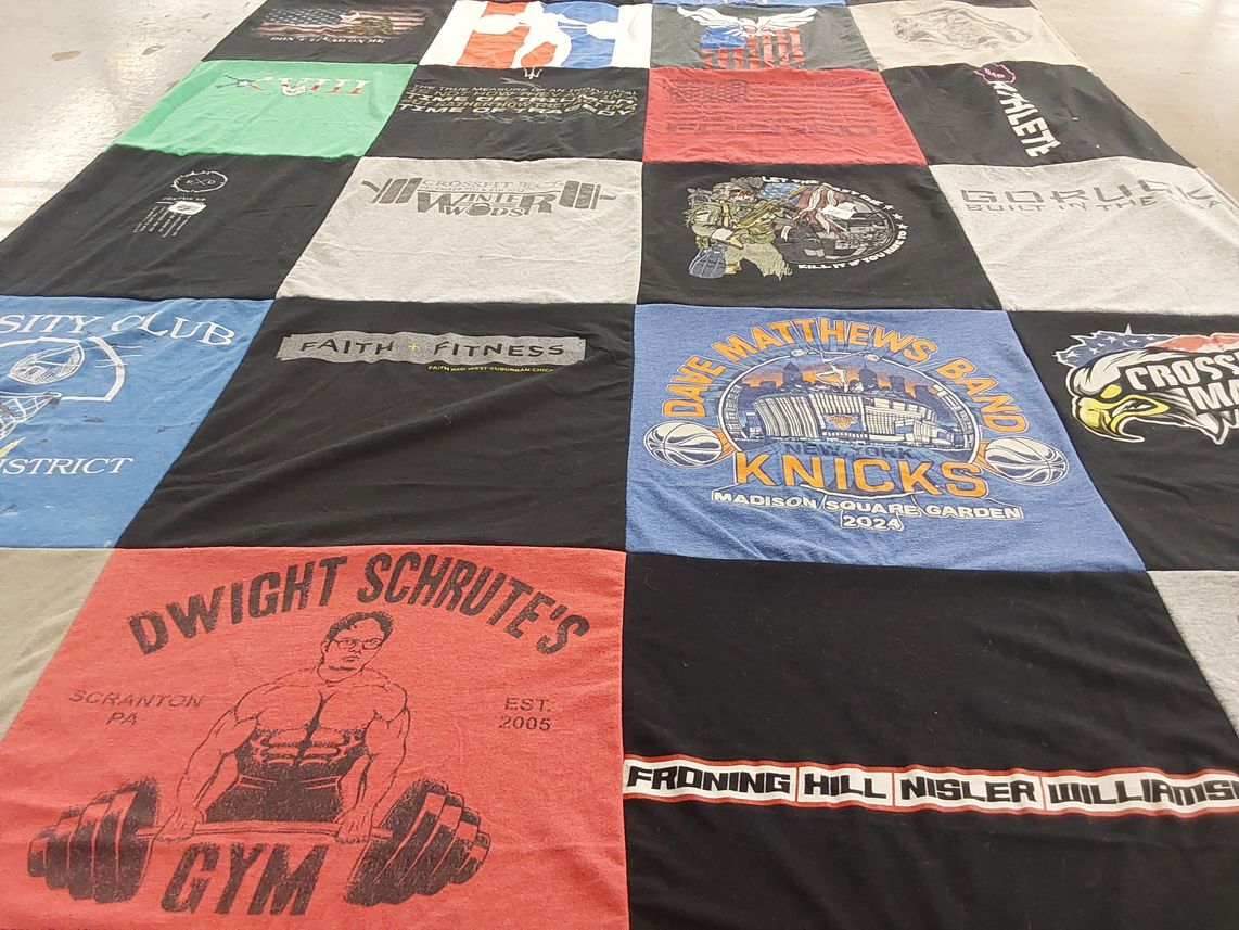 T-shirt quilt featuring new york knicks by Karen from IL