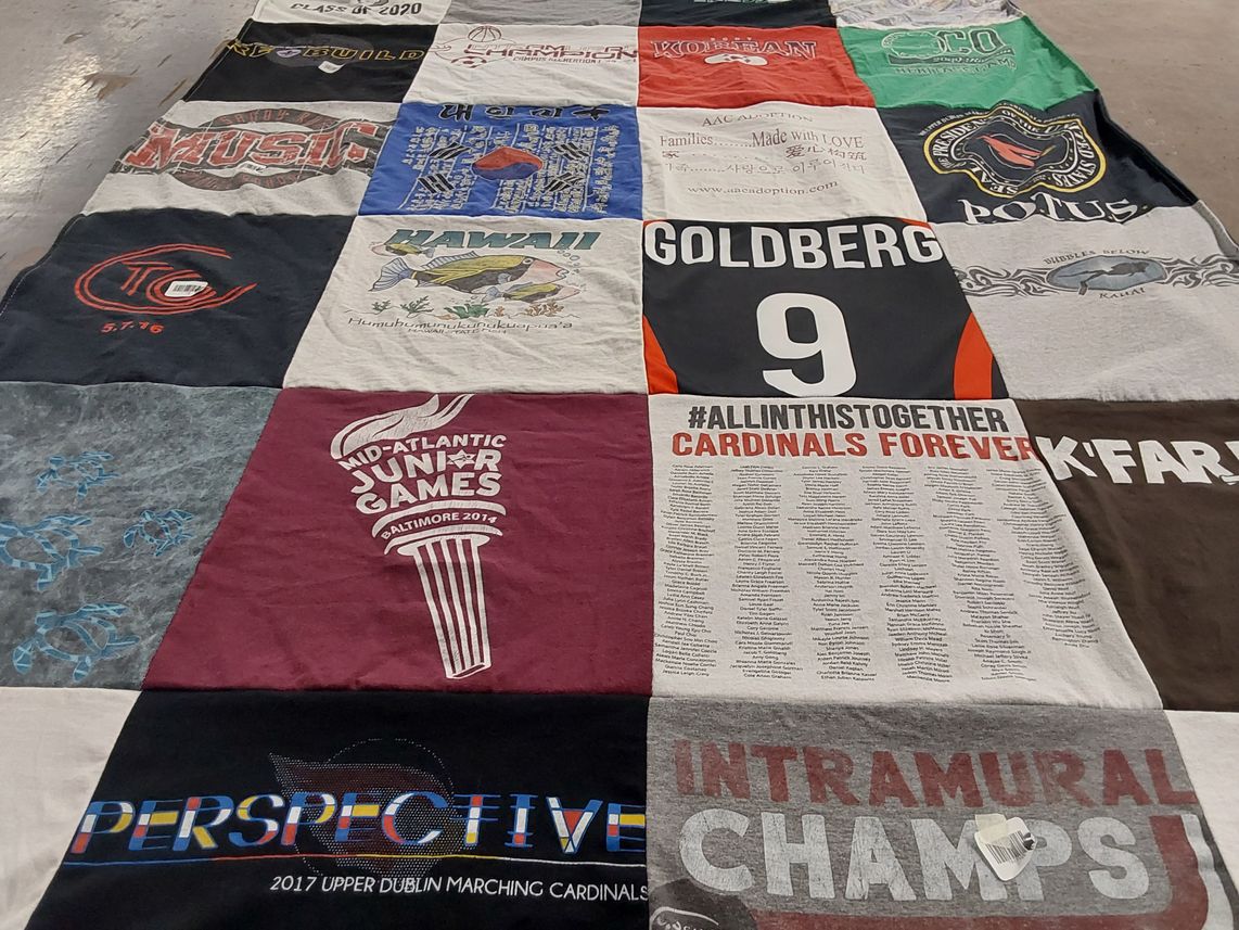 T-shirt quilt from upper dublin high school by Sara from PA