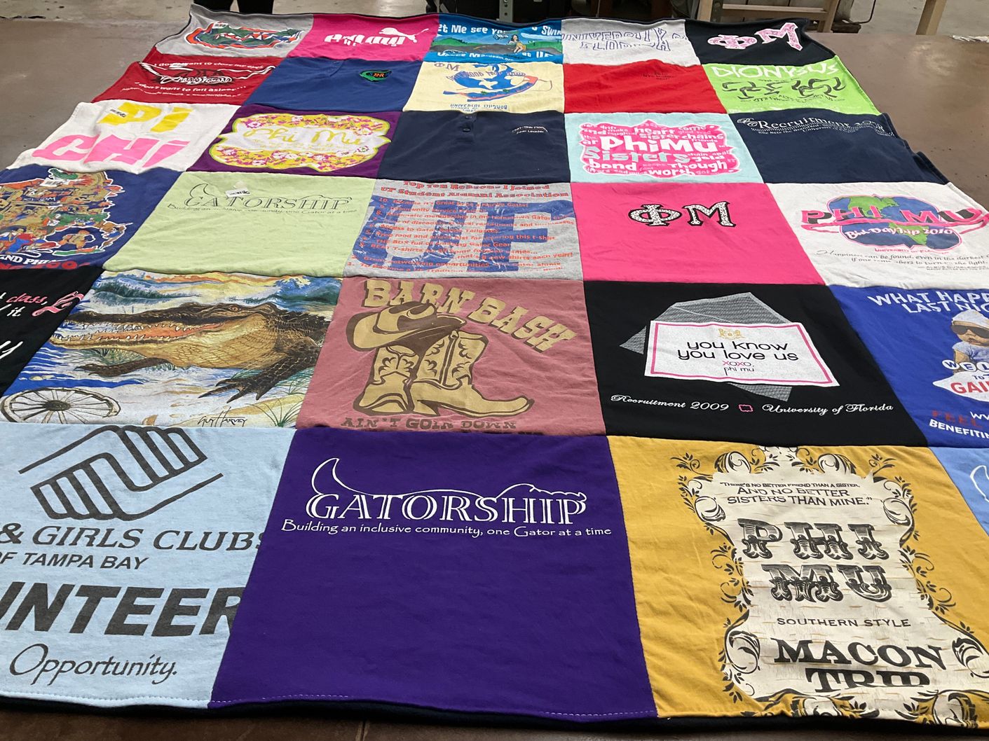 T-shirt quilt from university of florida by Angelina from FL