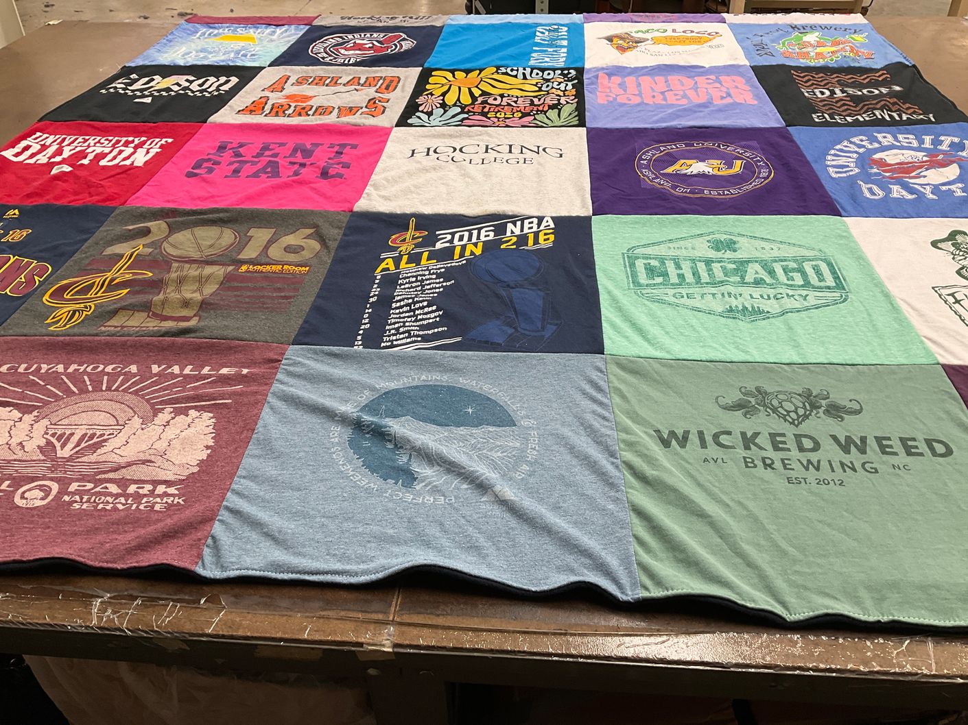 T-shirt quilt featuring cleveland cavaliers by Maureen from OH