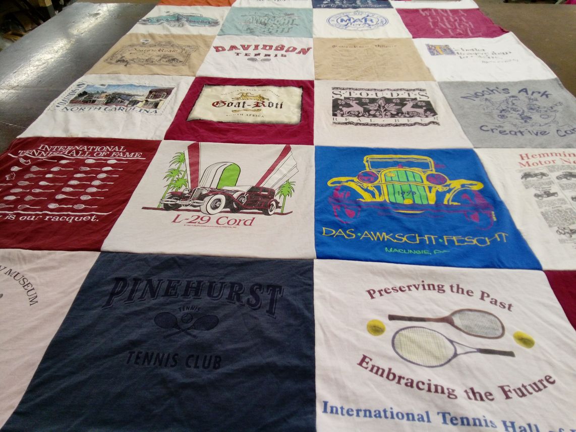 T-shirt quilt from davidson college by Karen from ME