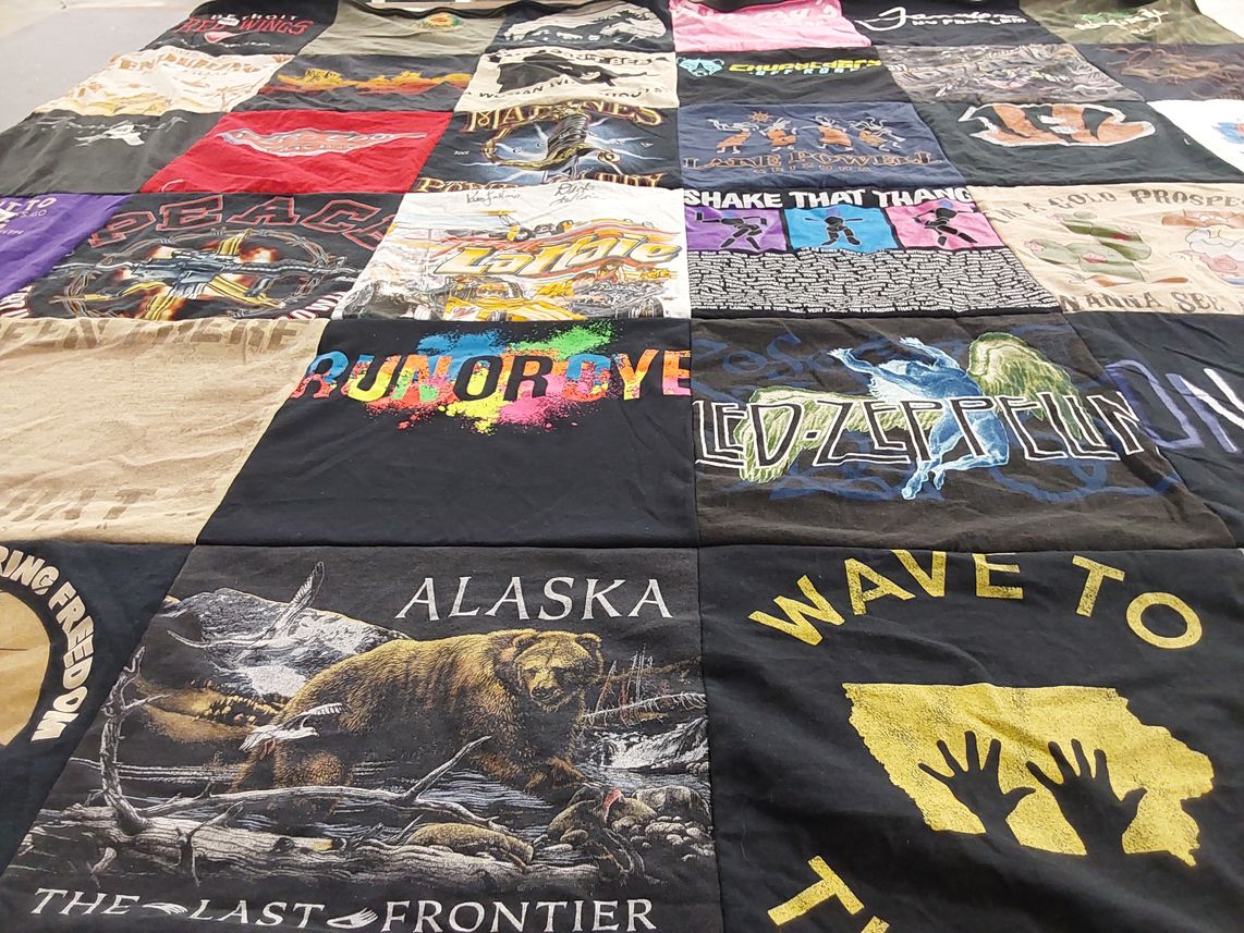 T-shirt quilt with music, travel themes by andre from AZ