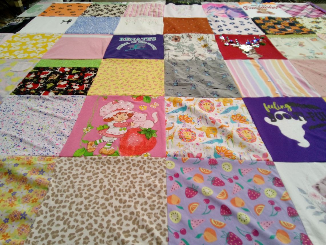 T-shirt quilt with creativity, crafting themes by Phylicia from PA