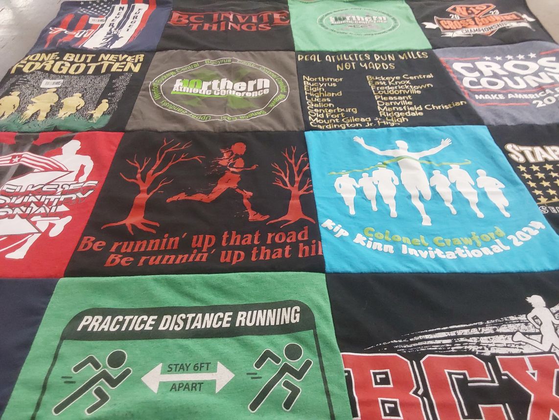 T-shirt quilt featuring buckeye central, fredericktown by Susan from OH