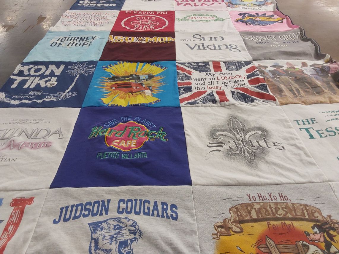 T-shirt quilt featuring judson cougars by Susan from AZ