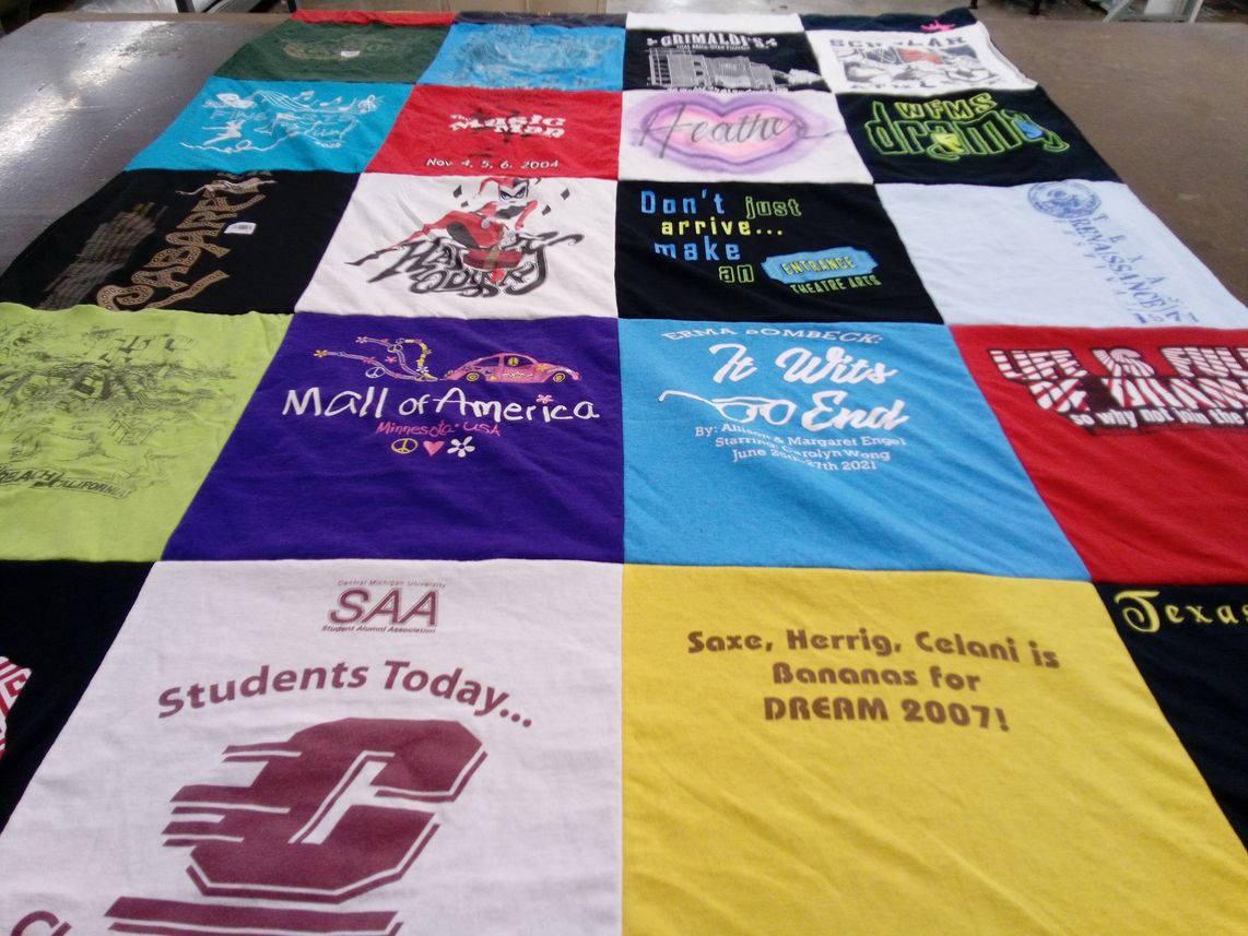 T-shirt quilt from central michigan university by Barb from TX